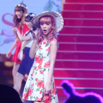 藤田ニコルが花柄ワンピースでLIZLISAステージに登場！咲くLove PopteenヒロインFes2016