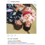 AAA宇野実彩子と伊藤千晃が天使過ぎる浴衣姿で添い寝？！遅れた七夕双子コーデを披露！