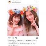 大原櫻子と白石麻衣がお揃いの髪飾りで天使過ぎる2ショットを公開！
