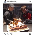 エイベックス松浦社長が三代目JSB・登坂広臣と2ショットで豪華すぎるケーキと共にバースデー祝う！