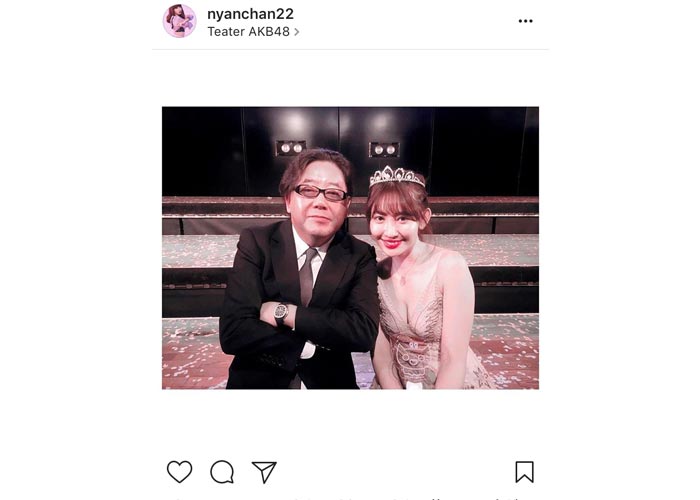 AKB48 小嶋陽菜が卒業でプロデューサー秋元康と可愛いすぎる2ショットを公開