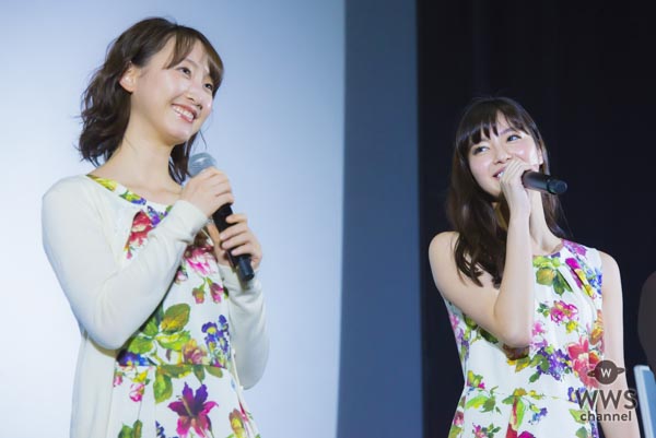 松井玲奈、お悩みコーナーで一刀両断！主演映画『めがみさま』完成披露試写会に新川優愛と共にW出演！