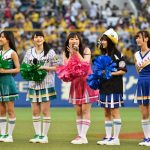 牧野真莉愛が始球式でノーバン投球でリベンジ達成!モーニング娘。’17がセ・パ交流戦に登場!