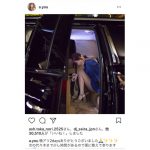 浜崎あゆみが横アリ終了後に青ドレスから SEXY過ぎる美脚を覗かせ、満足した表情で挨拶！