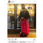 浜崎あゆみが横浜アリーナ公演前に 可愛い過ぎる熊ポーチとクールな肩出しコーデを披露！