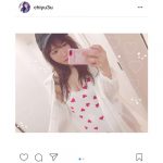 河西智美がセクシー＆キュートなハート柄の水着姿を披露！「かわいい天使」と歓喜の声！