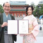 ﻿倉木麻衣が京都観光おもてなし大使に就任！！薄いピンクの京友禅の着物が美しすぎる！