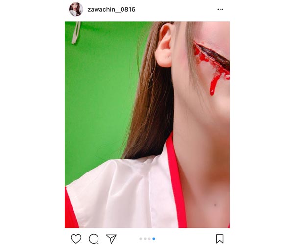 ざわちんの可愛すぎる・・・からの怖すぎるハロウィンメイクが凄すぎる！