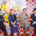 USA、TETSUYA、ShizukaとDANCE EARTH PARTYの3人が『ふるさと祭り東京2018』のナビゲーターに勢揃い！ご当地食材の試食で満面の笑み！