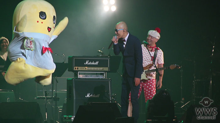 【動画】サンプラザ中野くん とふなっしーがアクト・アゲインスト・エイズで初共演！得意のジャンプで盛り上げる！