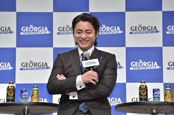 2018 年「ジョージア」新キャンペーン・新CM発表会 山田孝之、染谷将太、山本美月が登場! 「世の中はいろいろな人の仕事で成り立ち、それぞれが支えあっている」