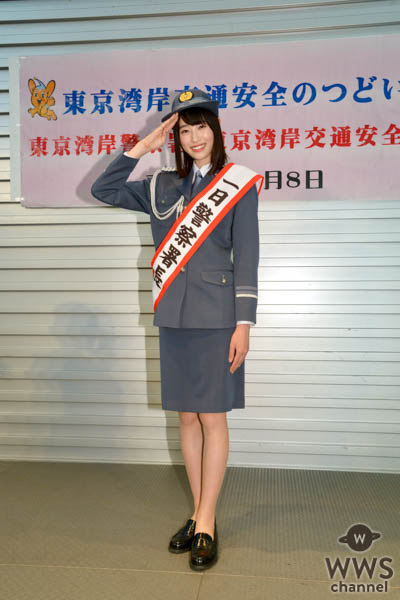 髙橋ひかる　春の全国交通安全運動 東京湾岸警察署　一日警察署長に就任！