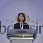 ブルサン アンバサダー就任発表会 大谷さんが、「ブルサ・・・あ~ん」と来場者に急接近サプライズ！ 「一緒にドキドキしてました」と赤裸々コメント