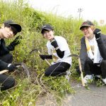 BLUE ENCOUNTの4人が福島県双葉郡広野町の清掃ボランティアにサプライズ参加！