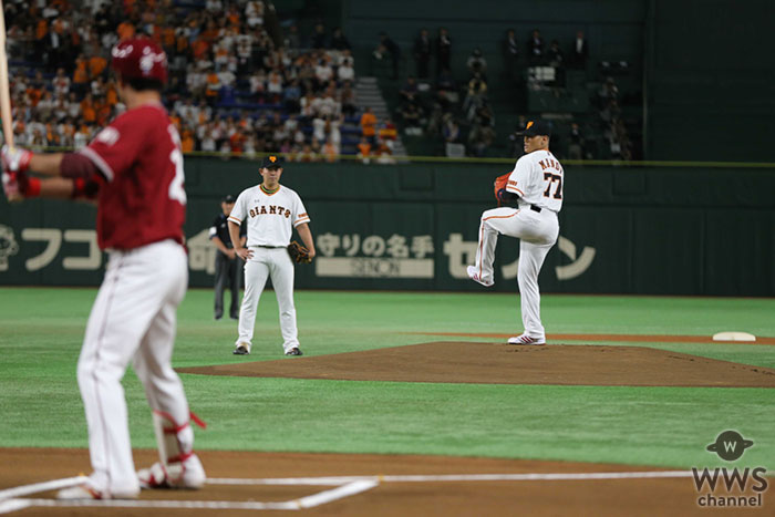 EXILE関口メンディー、東京ドームで行われた人生初の始球式で圧巻の133キロを記録しプロ顔負けの投球を披露！