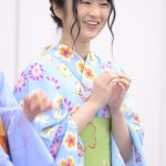 SUPER☆GiRLS・浅川梨奈「白石麻衣を超えたい」!エイベックス・グラビアブック発売記念会見に浴衣姿でPR!