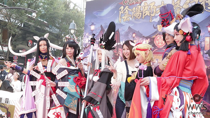 【動画】可愛すぎる公式コスプレイヤー達が集結！人気のスマホゲーム「陰陽師 本格幻想RPG」渋谷１０９で ハロウィンイベント開催！