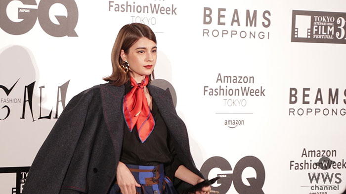 【動画】 マギーが秋冬モダンなファッションでレッドカーペットに登場！＜第３１回東京国際映画祭 GQ JAPANファッションショー＞