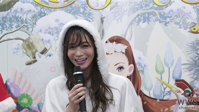 【動画】 元ベイビーレイズJAPAN・傳谷英里香が白サンタで登場！ 「昨年のクリスマスは姉の家族とごはん食べたのが思い出」