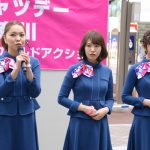 東池袋52が野外ステージで『雪セゾン』を歌唱！横浜髙島屋ピンクシャツデーイベントに参加！