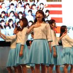 山木梨沙、自身2回目のデビューに感激!現役女子大生アイドル、カレッジ・コスモスが1stシングル発売記念ミニライブを実施!