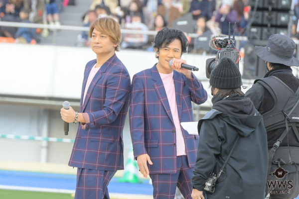 稲垣、香取、草彅ら「新しい地図」、パラ駅伝閉会式で17,500人を前にスペシャルライブ開催！