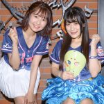 SKE48・惣田紗莉渚「暴投しちゃったので悔しいです」仮面女子・猪狩ともかと始球式後の会見に登場！