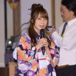 SKE48・高柳明音が浴衣姿で初めての金魚すくいにチャレンジ!『2019 大江戸温泉金魚物語』お披露目セレモニーに登場!