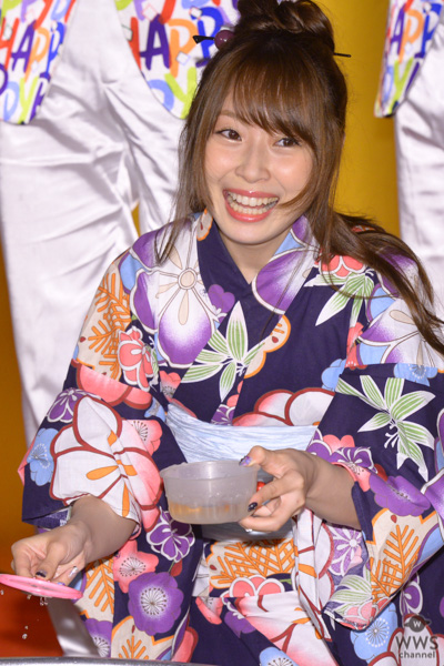 SKE48・高柳明音が浴衣姿で初めての金魚すくいにチャレンジ！『2019 大江戸温泉金魚物語』お披露目セレモニーに登場！