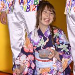 SKE48・高柳明音が浴衣姿で初めての金魚すくいにチャレンジ!『2019 大江戸温泉金魚物語』お披露目セレモニーに登場!