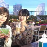 【動画第２弾】caho、名波まきが横浜ビアガーデンで人生初の可愛すぎる食レポ！夜景が見える「YOKOHAMA NIGHT MARKET」がオススメ！