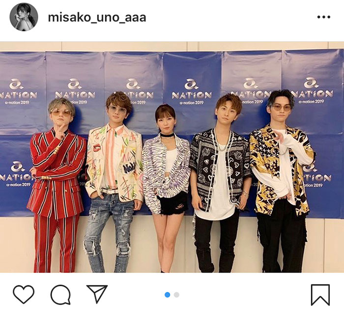 AAA・宇野実彩子が「a-nation 2019」大阪公演のメンバー集合写真を公開！「熱い夜になりました」＜a-nation 2019＞