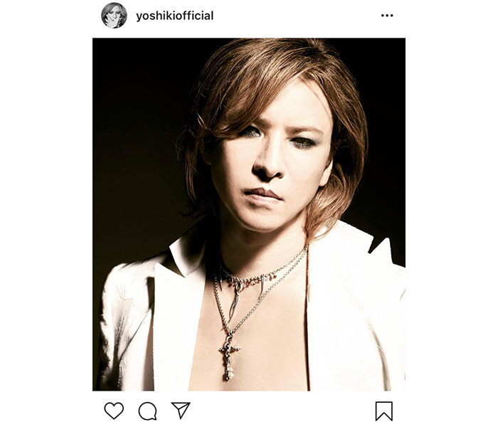 X JAPAN YOSHIKI、インスタで「X」と投稿！原点回帰の美しさでファンを魅了