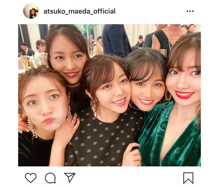 前田敦子、篠田麻里子の結婚パーティーでAKB48・1期生の集合写真を公開！