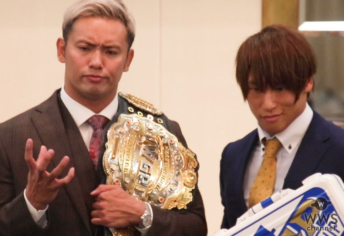 【動画】王者オカダ・カズチカと飯伏幸太が「1.4」調印式で意気込み！「伝説を作りたい」＜WRESTLE KINGDOM14＞