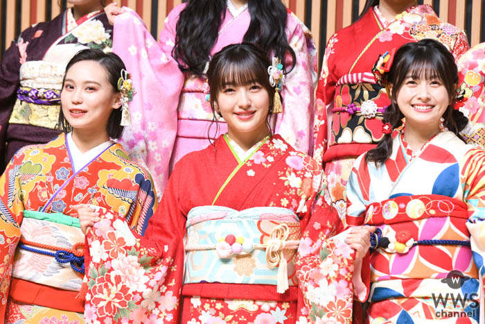 HKT48 田島芽瑠、松岡はならが成人式に出席！笑顔が絶えない会見の最後には・・・？＜AKB48グループ成人式＞