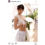川崎あや、引退写真集からウェデインググラビア公開！「神の花嫁」「全力で結婚したい」