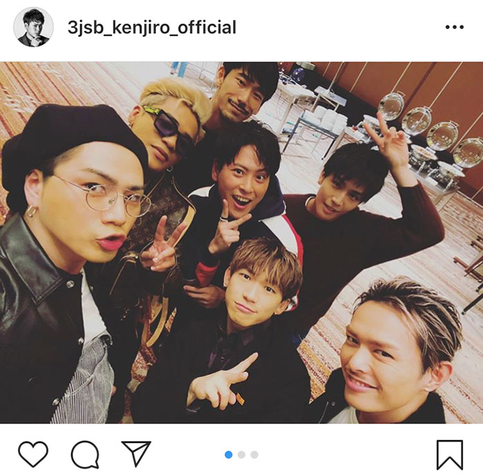 三代目JSB・山下健二郎がメンバー集合ショット公開！2020年はデビュー10周年「この七人で飛ばしていきます！」と意気込み