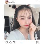 NMB48 村瀬紗英「ar」撮影中の”ツノヘアー”オフショット公開！「可愛い」「最高すぎる」