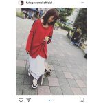 深川麻衣が『まだ結婚できない男』で共演の“タツオ”とお散歩2ショット公開！「タツオは幸せものやな！」
