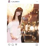 花咲れあ、ピンクのドレス衣装に”萌え袖”も！「素敵な笑顔」「シンデレラみたいですねー」と大反響