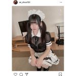 現役女子高生・森嶋あんりがスケ感メイド服でコミケ合格を報告！「おめでとう」「この可愛さは受かるでしょ！」