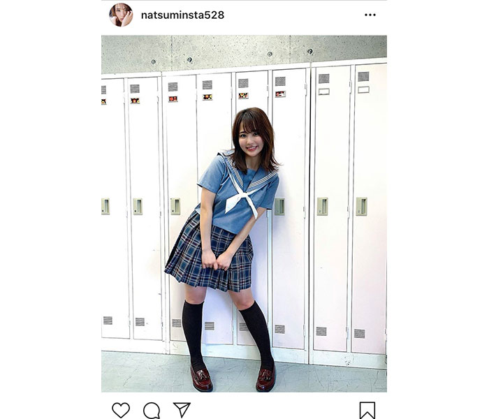 平嶋夏海が王道制服のオフショット公開！「似合い過ぎ！」「こんなお姉さん欲しかった」