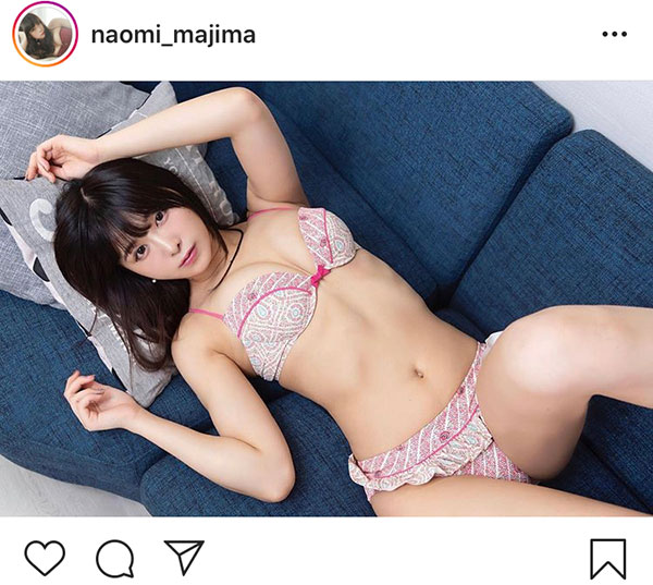 真島なおみ、「#理想のおうち時間」を連続グラビアショットで表現！「悩ましいお姿」「癒してくれて、ありがとう」