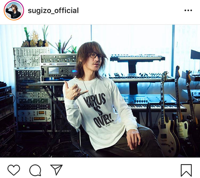 SUGIZO、ファンへ向けて想いを寄せた動画を投稿「みんなに思いを伝えたくて」