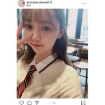 江野沢愛美、反響のあった韓国風の制服ショットを披露！「制服めっちゃかわいい」「美脚とはこのことですな」