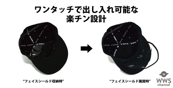 フェイスシールド内臓型キャップが発売