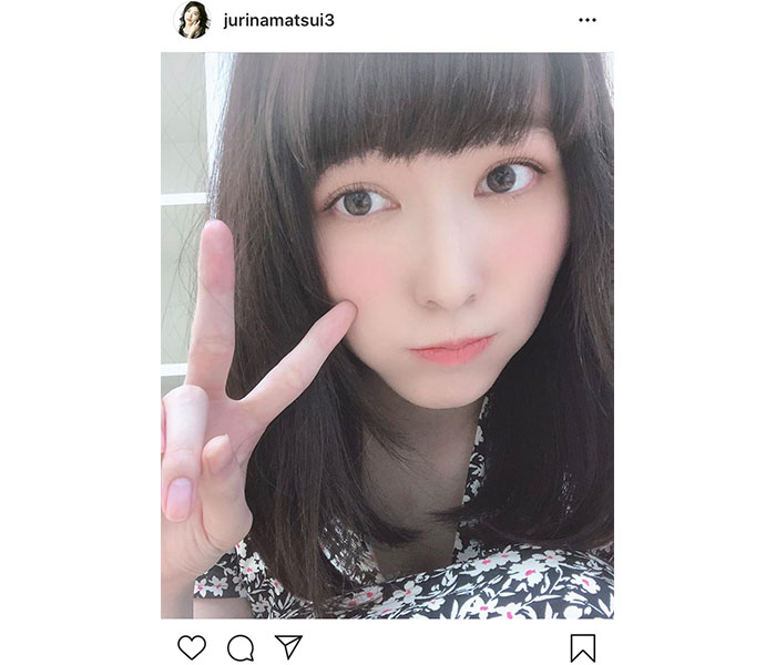SKE48 松井珠理奈、6年ぶりの「前髪ぱっつん」ショットに反響！「さすがは名古屋の女神」