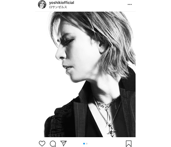 X JAPAN YOSHIKI、モノクロの横顔ショットに反響