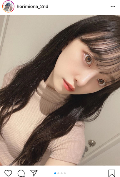 乃木坂46 堀未央奈、髪色を「ダークグレージュ」に染めたイメチェンショット公開！「綺麗な顔立ち」「暗めなのに透明感あってかわいい」